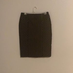 Pinstripe Pencil Skirt